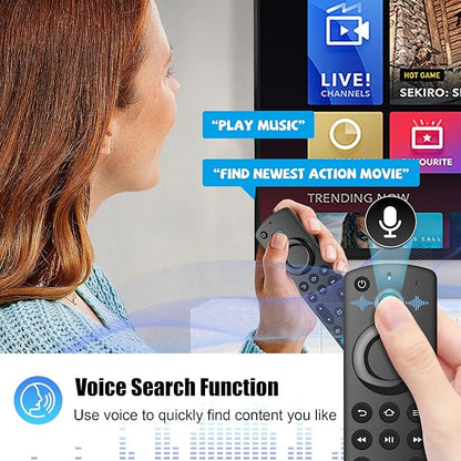 Remote Replacement with Voice Control Compatible with Fire-AMZ-TV Stick(2nd Gen/3rd Gen/HD/Lite/4K Max/4K/Cube), Smart-TV 3rd Gen, for Hisense/TCL/Onmi/Insignia/Pioneer N0t for ROKU/Samsung-TV