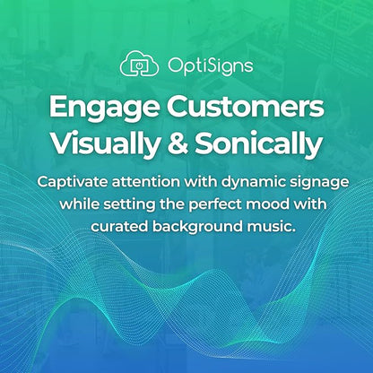 OptiSigns OptiKiosk 10 - Countertop Digital Signage Kiosk, 10.1" HD Touchscreen Display with Wi-Fi, Ethernet & Bluetooth, Software, Optional Background Music