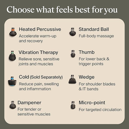 Therabody Theragun PRO Plus - 6-in-1 Deep Tissue Percussion Massage Gun, Handheld Personal Massager for Full Body Pain Relief & Muscle Tension with Biometric Breathwork, Vibration & Heated Attachments