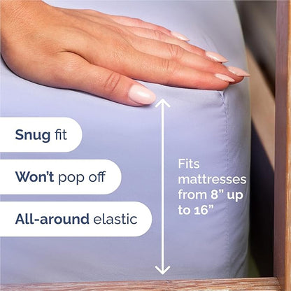 King Size 4 Piece Sheet Set - Comfy Breathable & Cooling Bed Sheets Set - Hotel Luxury Bedding for Women, Men, Kids, Teens, Boys & Girls - Deep Pockets, Ultra-Soft, Wrinkle Free - Oeko-Tex - Lavender