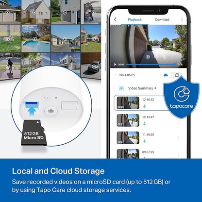 TP-Link 𝗧𝗮𝗽𝗼 Wireless Outdoor Security Camera, 1080P, Up to 180 Days of Battery Life, Free Person Detection, SD/Cloud Storage, Spotlight Color Night Vision, No Hub Needed, Works w/Alexa, Tapo C402