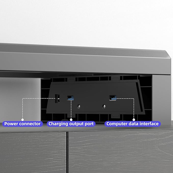 GECKOSTROLL Computer monitor stand Laptop Desk Shelf & Monitor Riser ，27.55 inches,22W charging , 2 USB 3.0 , and 1 USB 2.0， Monitors/PC/Laptop/Computer Space Saver Organizer ，Heavy Duty Gift Gaming Studio Office (USB Hub Fast Charging Version, 700mm)