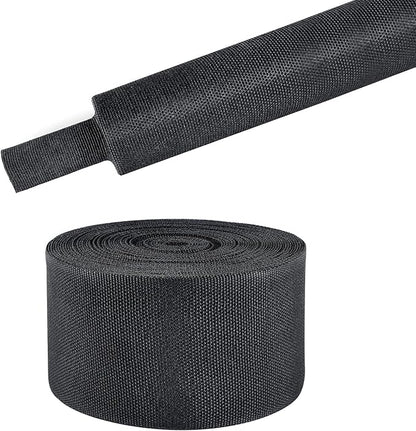 Sonoreboom 2 in 1 Heat Shrink Braided Sleeving Fabric Tubing-Ideal fit Irregular Shape Hose/Cable/Wire (45FT, 2"(50mm))