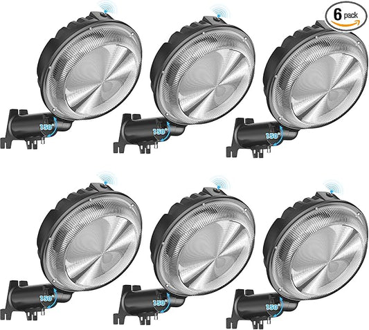 AIKVSXER LED Barn Lights 160W 24000LM Yard Area Light Dusk to Dawn Outdoor Lighting 6500K Security Flood Light IP66 Waterproof for Garden Garages Street Warehouse Farmhouse 6 Pack