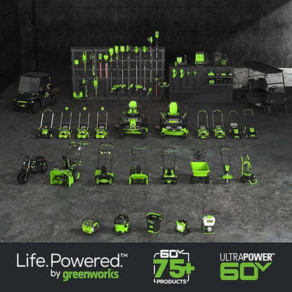 Greenworks 60V (610 CFM / 130 MPH) Cordless Leaf Blower, High Power, Lightweight & Quiet Operation for Wet Leaves, Driveways and Dense Gravel, Includes 2.5Ah Battery & 5A Rapid Charger