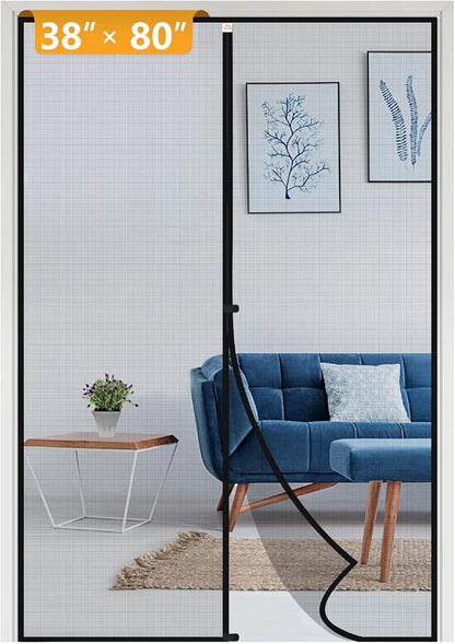 Yotache Magnet Screen Door Fits Door Size 38 x 80, Screen Size 40" x 81" Patio Screen High Transparent Hands Free Entry Great for Pet and Kid