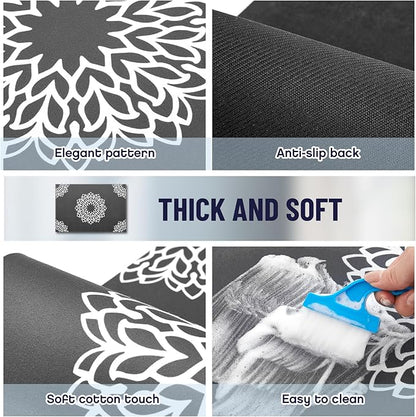 Teenyyou 1 Pcs 26" x 18" Dryer Top Protector Mat, Washer and Dryer Topper, Non Slip Waterproof Machine Cover Dust Proof Quick Drying Topper Pad for Laundry and Kitchen (Mandala)