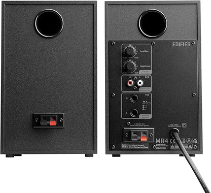 Edifier MR4 Powered Studio Monitor Speakers, 4" Active Near-Field Reference Speaker - Black (Pair)