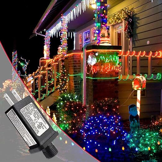4.5V 0.6A 2PCS Replacement LED Transformer Class 2 Power Supply Adapter Ip44 LED Light Controller Low Voltage Transformer for Christmas String Light Inflatable Decorations (4.5V2.7W 2PCS)