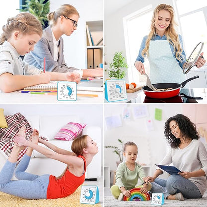 TimeLumi 60-Minute Visual Timer for Kids, Time Management Tool Study Classroom Timer, Home Edition Silent Countdown Timer for Toddler, Teachers and Adults (Blue)