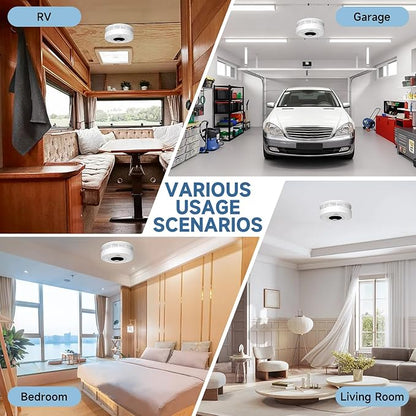 Interconnected 2-in-1 Smoke & Carbon Monoxide Detector with Digital LCD Display, 85dB Loud Alarm, RF Linking for Whole Home Safety, Easy Install for Bedroom, Hallway, RV