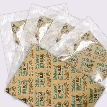 Wisesorb 60 Gram 5 Pack 69% Two-Way Humidity Control Packs, Size 60 for Plastic Travel Case & Zip Lock Bags & Wood Containers, 69 Humidity Pack Humidifier Moisture Control Packets Individually Wrapped