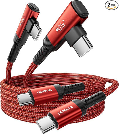 USB C Cable [2Pack, 3.3ft] 240W Fast Charging Type C Cord, Nylon Braided USB 2.0 Cable for iPhone 17 16 15 Pro Plus Pro Max Air, iPad Pro, Samsung Galaxy S24 S23, Switch, MacBook Pro, Pixel-Red