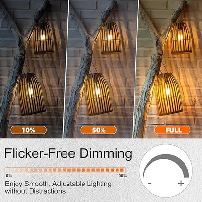 GvvooHome Candelabra Light Bulbs 40 watt Equivalent, E12 LED Bulb Dimmable B10 Candle Light Bulbs, 2200K Amber Warm, Chandelier Light Bulb, 90+CRI, 400LM, Amber Glass Finish, 24 Pack