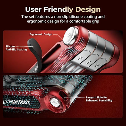 SmallRig x FILM RIOT 7-in-1 Folding Tool Set with Screwdrivers and Hex Key Wrenches, Multiple Angle Positioning, Portable and Compact Design (Red) - 4811