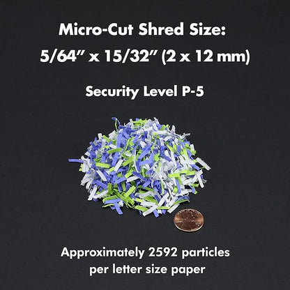 Aurora Professional Grade 10-Sheet High Security Micro-Cut Paper and Credit Card Shredder/ 60 Minutes/Security Level P-5, White