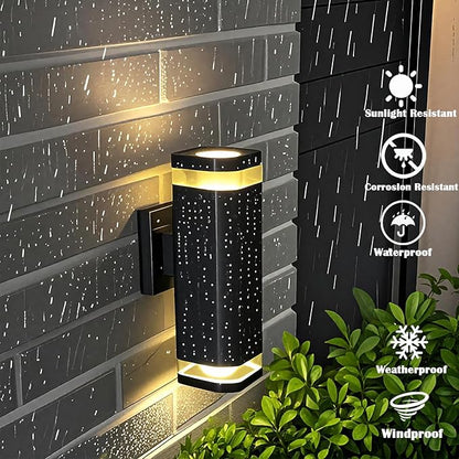 rosykite LED Outdoor Wall Sconce, Dusk to Dawn Outdoor Lighting Fixture, Modern Up Down Porch Lights ETL Listed, Aluminum Exterior Wall Lights for Garage Door,House,Patio 2 Pack
