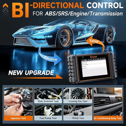 FOXWELL NT716 OBD2 Scanner Bidirectional Scan Tool for Engine, ABS, SRS & Transmission, Code Reader with 9 Resets Including ABS, Oil Light, SAS, EPB, BMS, DPF, Throttle Relearn & Injector, Black