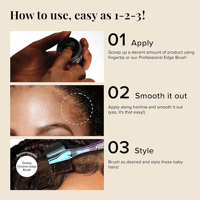 Red by Kiss Edge Fixer Extreme Hold, Strong Edge Control with 24-Hour Hold, Infused with Biotin for Nourishment & Hydration, No Flaking or Oily Residue (1.01 Fl.oz.)