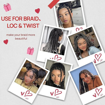 OUNSA Braid Gel for 4C Hair (16oz) - Extreme Hold Braiding Hair Gel, Edge Control, No Flaking, Non-Greasy & Tames Frizz - Loc Gel for All Hair Types 16oz