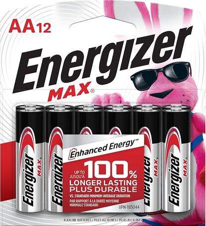 Energizer AA Batteries, MAX Double AA Battery Alkaline, 24 Count