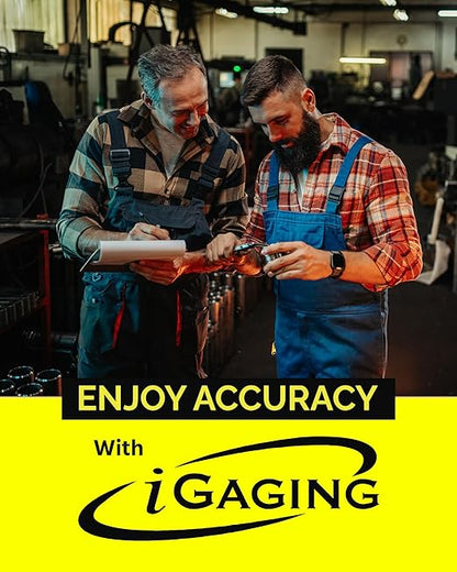 iGAGING Absolute Origin 0-4" Digital Caliper, IP54 Stainless Steel, SPC/USB Output Port, Inch & Metric Modes, Case, Manual