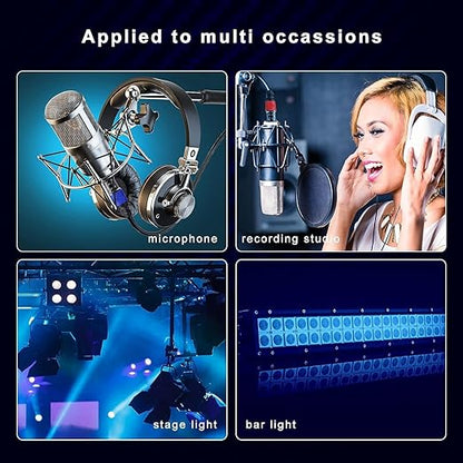 AuxLink XLR Cable 100ft 2Pack, Banlaced XLR Cable Male to Female Mic Cable Gold-Plated 3-Pins, XLR Speaker Cables Compatible with Microphones, Stage Lighting, Speaker Systems and More