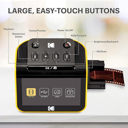 KODAK Slide N SCAN Film & Slide Scanner Digitizer with 5” LCD Screen, Quickly Convert Negatives & Slides to Digital 22MP JPEG Photos, Compatible with 135, 126 and 110 Film & Slides