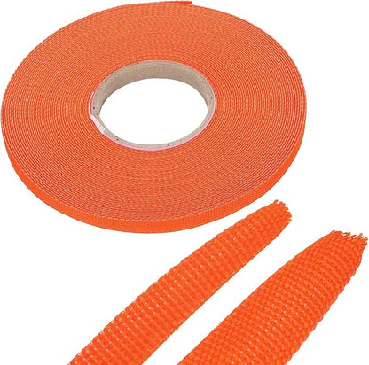MECCANIXITY Braided Cable Sleeves Heat Shrinkable Fabric Sleeving, 1/4" 60ft Orange 2:1 Ratio Heat Shrinkable Cord Protector for Harness Cable, Network Cable Protection, Cable Management