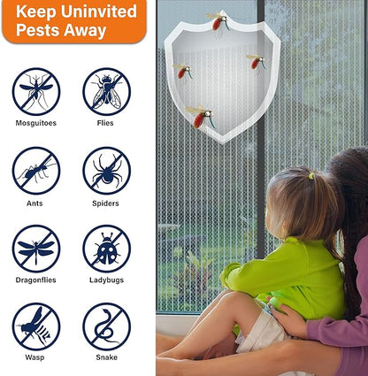 Magnetic Screen Door，Screen Door Mesh，Keep Bugs Out, Heavy-Duty Mesh Curtain,Pet and Kid Friendly, Works with Front Doors, Sliding Doors（36 x 80 Inches Gray