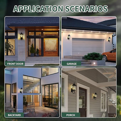 Motion Sensor Dawn to Dusk Outdoor Sensor Light Fixture Waterproof Porch Lights Anti-Rust Exterior Lighting Outdoor Wall Lantern Outside Wall Light for Patio Front Door Garden Garage -2 Pack