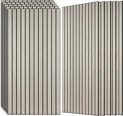 AUTORIFIC Wood Veneer Sound Panels, 10 Pack 47.2”x23.6” Wall Panels, Decorative Acoustic Panels for Walls, for Office,Home Theater,Studio,Living Room, Natural Oak(Mitred)