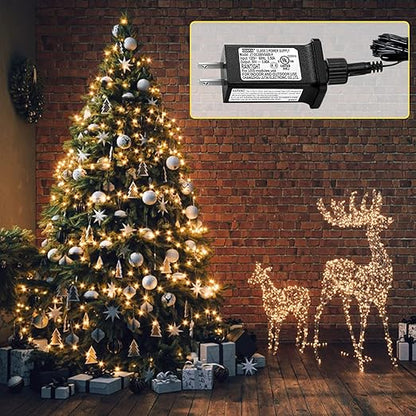 30V 0.4 A LED Controller with Extension Cord, Replacement Model JT-DC300V0400-F Class 2 Power Supply IP44 Low Voltage Transformer for Halloween Christmas Light