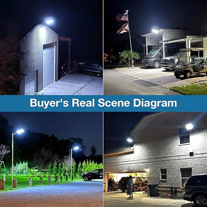 10000W Solar Street Lights Outdoor - Solar Lights Outdoor Waterproof Motion Sensor, Solar Parking Lot Lights Commercial Dusk to Dawn, LED Street Light Solar Powered for Outside, Yard