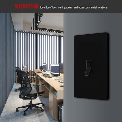 ENERLITES Screwless Toggle Switch Wall Plate, Child Safe Light Switch Cover, Standard Size 1-Gang 4.68" x 2.93", Unbreakable Polycarbonate Thermoplastic, UL Listed, SI8811-BK, Glossy, Black