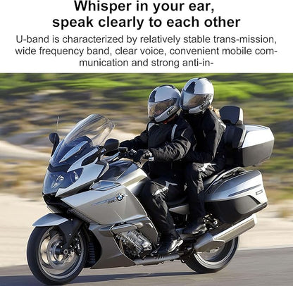 cepkquis Motorcycle Bluetooth Headset Wireless Helmet 2-Way 400M Intercom Headphone with CVC Noise Cancellation Stereo Music IPX6 Waterproof for Half/Open Face Helmet 2 Pack