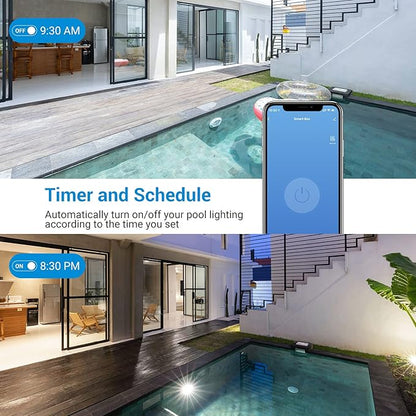DEWENWILS Pool Timer, WiFi Timer Switch, Heavy Duty 40A 120-277 VAC 2HP, Compatible with Smart Phone, Alexa, Google Assistant, ETL Listed