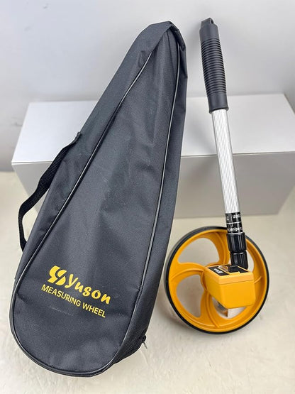 YS YUSON 6 Inch Measuring Wheel Complete Kit with 20 Marking Flags, 16.4ft Tape Measure & Canvas Bag - Foldable Precision Distance Roller, Up to 10,000 Ft, ±0.3% Accuracy, One Key to Reset