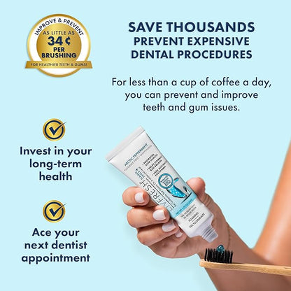 LIVFRESH Toothpaste Gel, Clinically Proven to Remove Plaque 250% Better, Improves Gum Health 190% Better, Reduces Tartar Buildup, Fights Bad Breath, Lasting Cooling Effect, SLS Free, Arctic Peppermint
