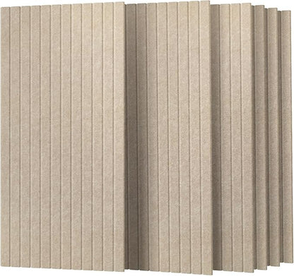 UMIACOUSTICS 6 Packs Acoustic Panel,47.2 x 23.6 Inches Decorative Sound Proof Panel for Office,Home Theater,Studio,Light Tan