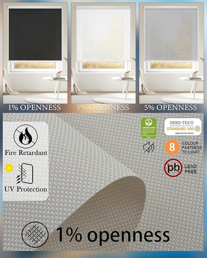 COOLWINDS Motorized Blinds with Remote Cordless Automatic Motorized Shades Custom Blinds for Windows Smart Curtains Compatible with Alexa Google Home(Solar Beige,W24 x H72in)