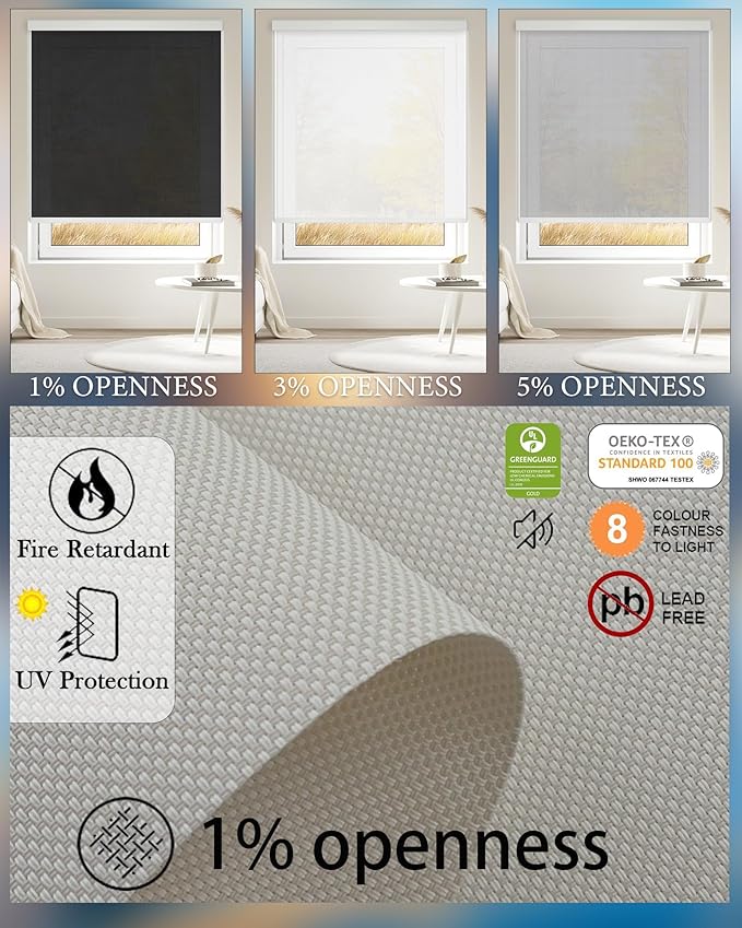 COOLWINDS Motorized Blinds with Remote Cordless Automatic Motorized Shades Custom Blinds for Windows Smart Curtains Compatible with Alexa Google Home(Solar Beige,W56 x H72in)