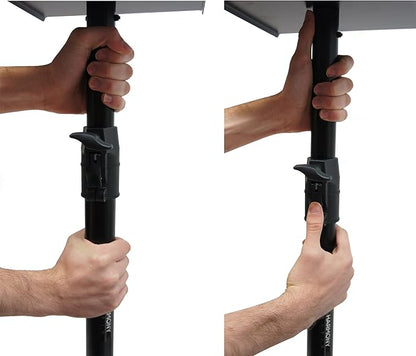Harmony Audio HA-BKSPKS Home Audio - Studio Monitor Adjustable Height Bookshelf Speaker Stand Pair