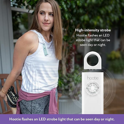 Hootie Personal Safety Alarm for Women, Men, & Kids - Keychain Alarm, Self Defense Strobe & Siren, Security Siren Keychain with 130dB Self Defense Siren & Strobe Light - Mint