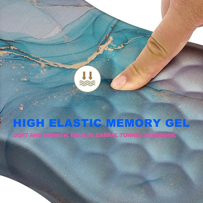 KUOSGM Mouse Pad Wrist Support, Ergonomic Mouse Pad with Massage Dot, Comfortable Computer Mouse Pad for Laptop, Wrist Rest Pain Relief Mousepad with Non-Slip PU Base for Office & Home, 12 x 8 in