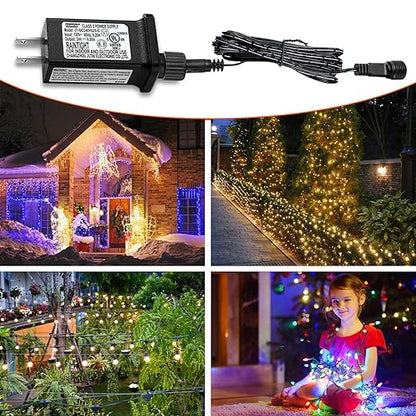24V 0.25A LED Controller with Extension Cord, Replacement Model JT-DC240V025-C Class 2 Power Supply IP44 LED Light Controller Low Voltage Transformer for Halloween Christmas Holiday String Light