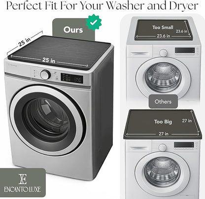 1 PC Washer and Dryer Top Cover Protectors 25" x 25", Laundry Machine Dust Guards (Sand (Beige))