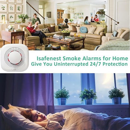 Optical Smoke Alarm with Advanced Photoelectric Technology,Battery Power Smoke Alarm Detector for Home with Test Button & Silence Button,1 Pack(Batteries NOT Included)