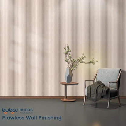 BUBOS 10 Pack Large Acoustic Panels, 48"X 12"X 0.4" Sound Proof Panels for Walls,Decorative Self-Adhesive Acoustical Wall Panels,3D Slat Sound Panels for Home Office Studio (Camel 01)