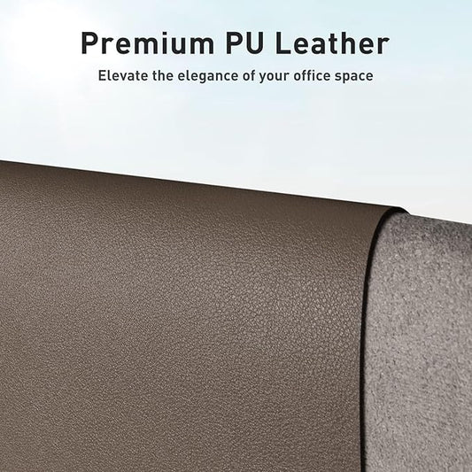 Aothia Leather Desk Pad Protector, Large Mouse Pad, Office Mat, Non-Slip PU Leather Blotter, Laptop Desk Pad, Waterproof Writing Pad for Office and Home (Coffee, 23.6" x 13.7")